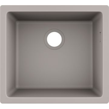 Chiuveta bucatarie Hansgrohe S510-U450 SilicaTec 450 cu 1 cuva 45x50x19cm montare sub blat concrete grey