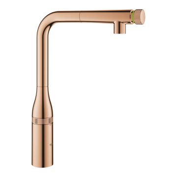 Baterie bucatarie Grohe Essence SmartControl cu dus extractibil pipa L warm sunset