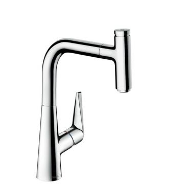 Baterie bucatarie Hansgrohe M5115-H220 ComfortZone 220 dus extractibi crom