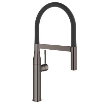 Baterie bucatarie Grohe Essence cu pipa flexibila ProfiSpray hard graphite