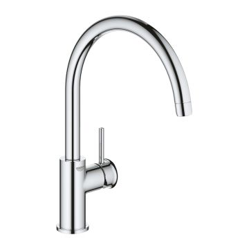 Baterie bucatarie Grohe Start Classic cu pipa inalta rotativa crom