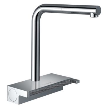 Baterie bucatarie Hansgrohe Aquno Select M81 250 dus extractibil doua tipuri de jet sBox si strecuratoare multifunctionala