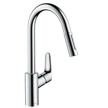 Baterie bucatarie Hansgrohe M4116-H240 ComfortZone 240 dus extractibil cu doua tipuri de jet crom