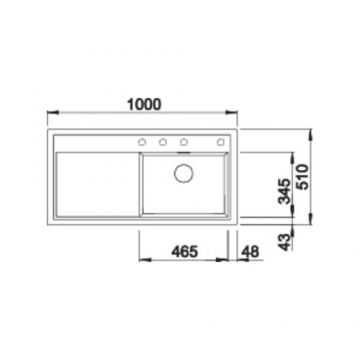 Chiuveta bucatarie Blanco Zenar XL 6 S - Dimensiune 1000x510 mm