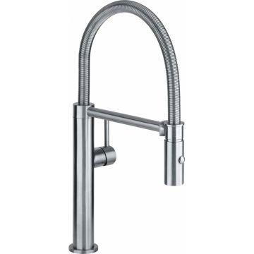 Baterie bucatarie Franke Mythos Pescara L Semi-Pro cu pipa flexibila Inox Baterie bucatarie Franke Mythos Pescara L Semi-Pro cu pipa flexibila Inox