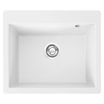 Chiuvetă bucătărie granit Rea Lin albă, 500x600x225 mm Chiuvetă bucătărie granit Rea Lin albă, 500x600x225 mm