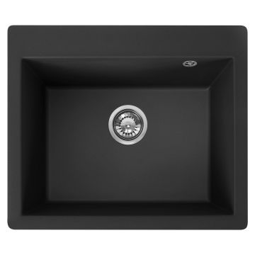 Chiuvetă bucătărie granit Rea Lin negru, 500x600x225 mm Chiuvetă bucătărie granit Rea Lin negru, 500x600x225 mm