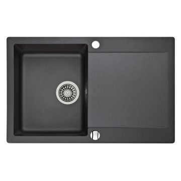 Chiuveta bucatarie Teka Clivo 45 B-TQ 790x495mm tegranit Schwarzmetallic Chiuveta bucatarie Teka Clivo 45 B-TQ 790x495mm tegranit Schwarzmetallic