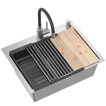 Chiuvetă Inox Quadron Luke 110 Workstation, 580x450 mm, argintiu - Cu baterie Chiuvetă Inox Quadron Luke 110 Workstation, 580x450 mm, argintiu - Cu baterie