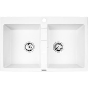 Set Chiuveta bucatarie granit SPARTA 2B + Baterie OSSIA White Set Chiuveta bucatarie granit SPARTA 2B + Baterie OSSIA White