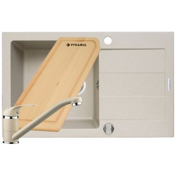 Set Chiuveta bucatarie granit SPARTA PLUS + Baterie Asalia + Tocator Beige Set Chiuveta bucatarie granit SPARTA PLUS + Baterie Asalia + Tocator Beige