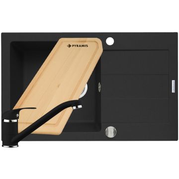 Set Chiuveta bucatarie granit SPARTA PLUS + Baterie Asalia + Tocator Carbon Set Chiuveta bucatarie granit SPARTA PLUS + Baterie Asalia + Tocator Carbon